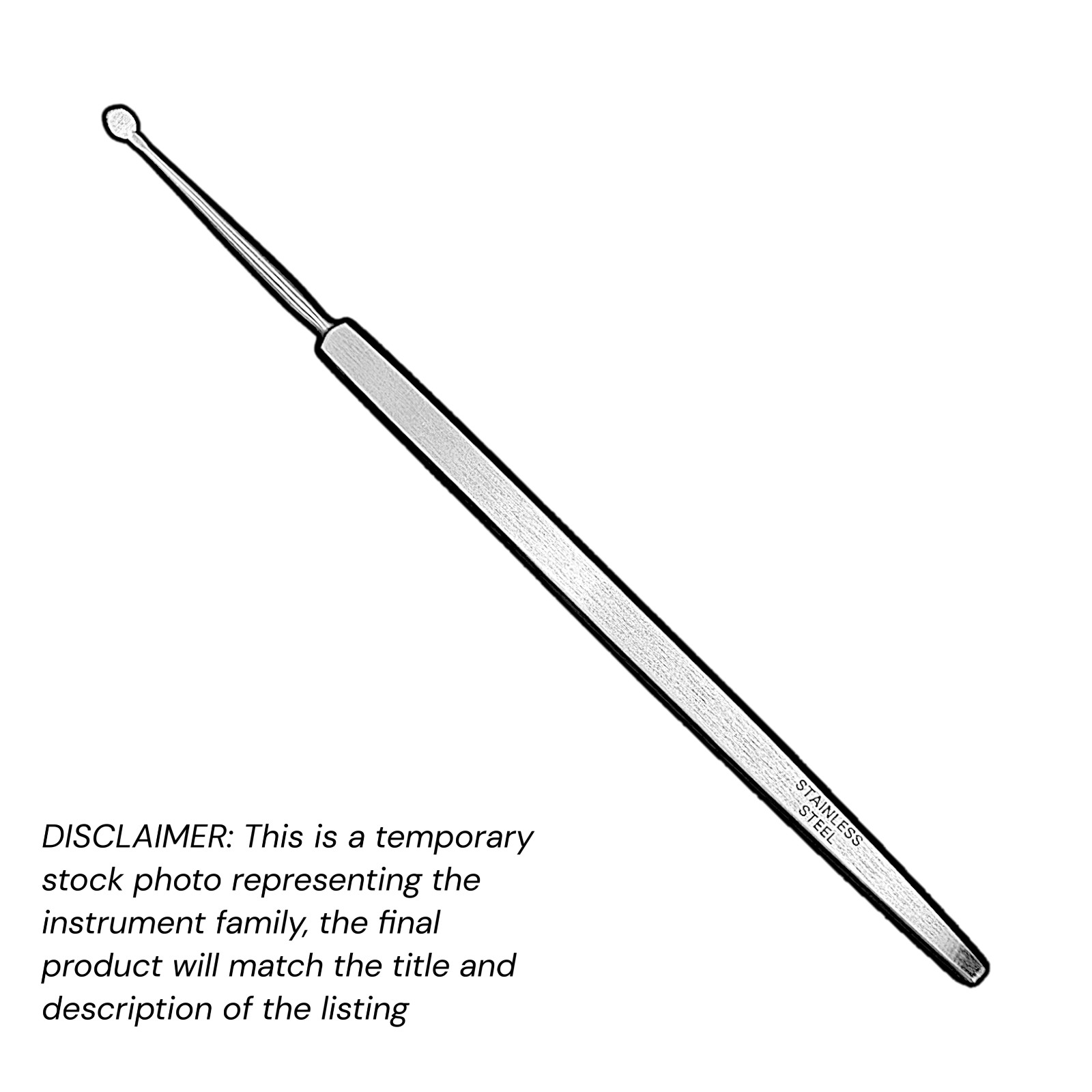 5 pcs LaForce Foreign Body Spud 6″ 3×3.5 mm Angled Tip Stainless Volaris Economy