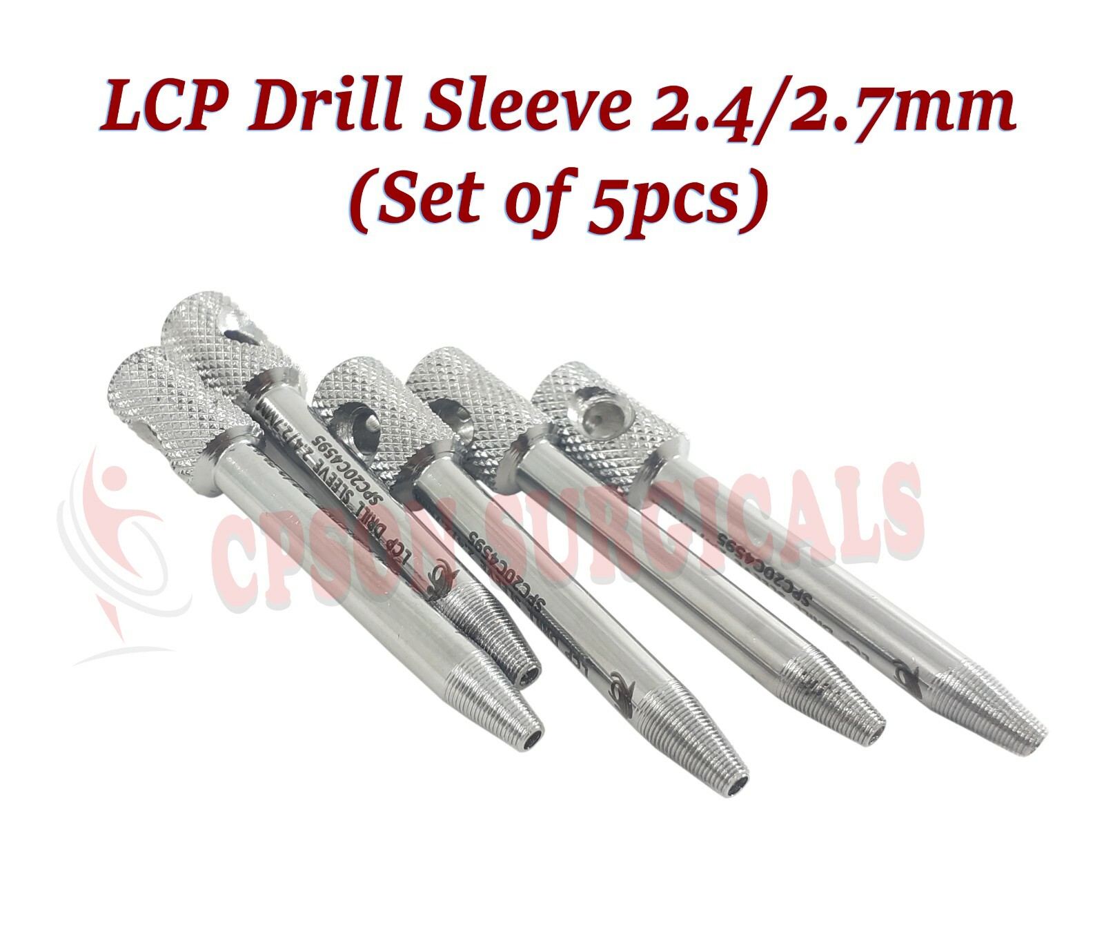Veterinary Drill Sleeve 2.7mm -Lot of 5pcs Instruments Stainless Steel.