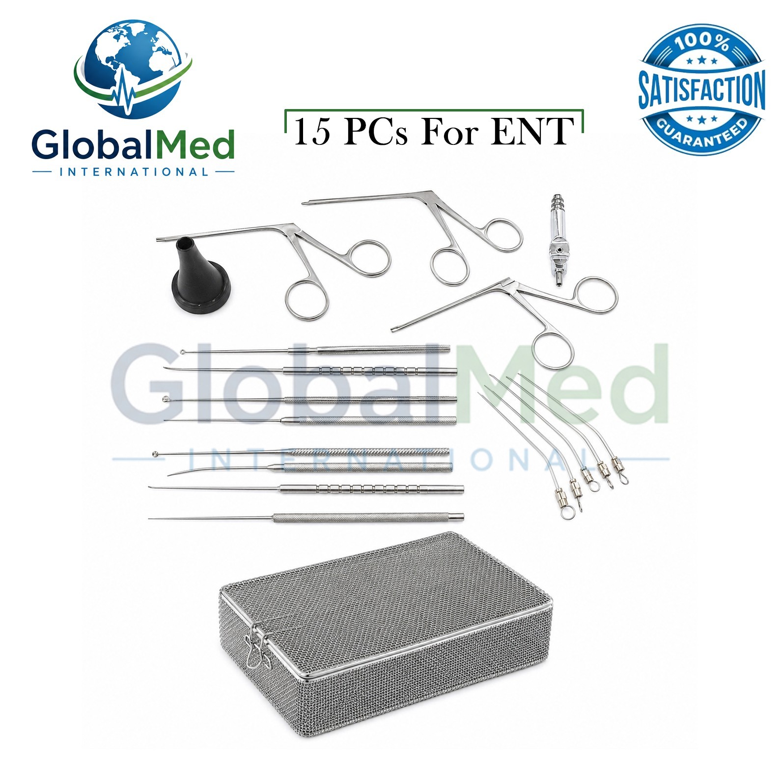 Myringotomy Instruments Set Of 18 Pcs For ENT Myringoplasty Surgical Instruments