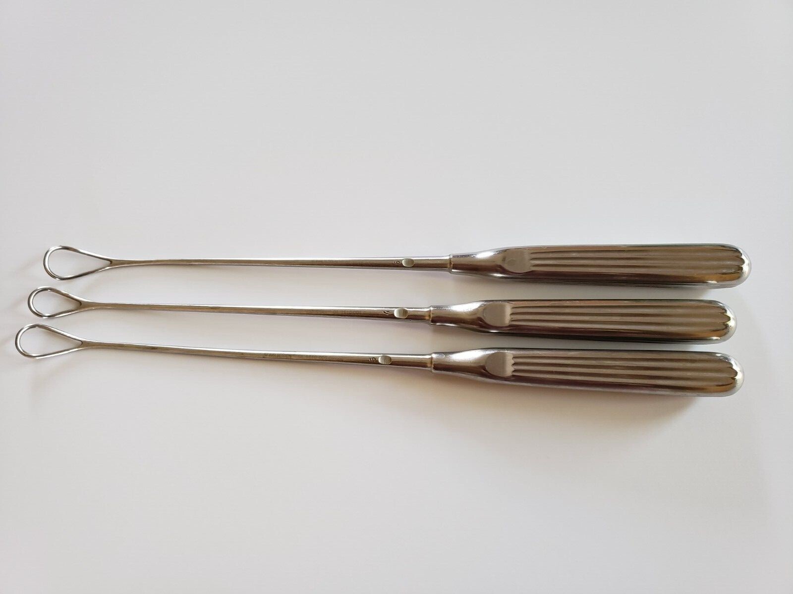 Lot Of 3 V. Mueller Thomas Uterine Curettes Instruments GL1610-003/4/5