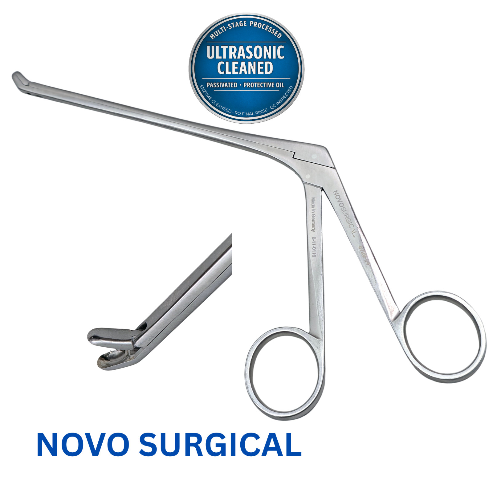 NOVO SURGICAL 5720-94 Rongeur 45° Up, 4mm x 8mm cup 140mm – Ultrasonic Clean