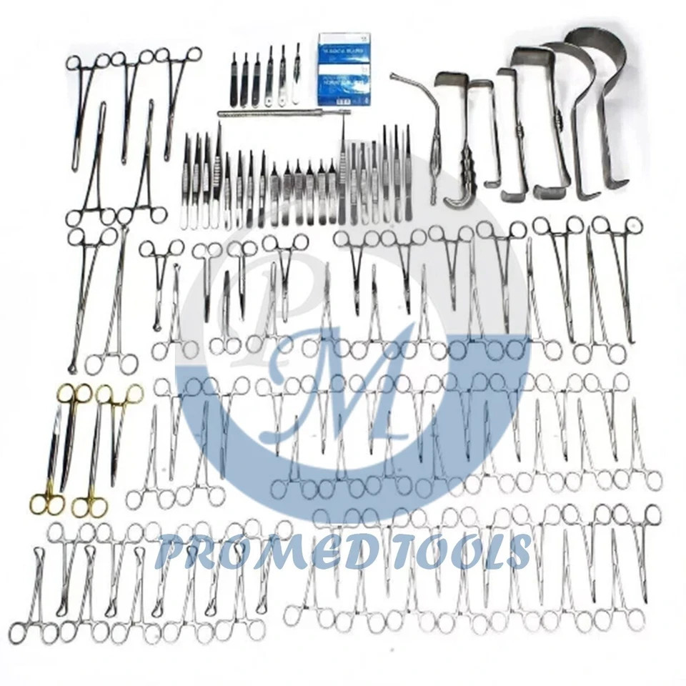 New 108-Pcs Set Laparotomy Instruments MedicalSurgical Abdominal Surgery Kit