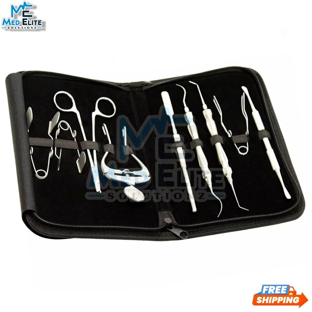 Rabbit & Rodent Set of Dental Instruments Complete 9 Pcs Kit With Pouch