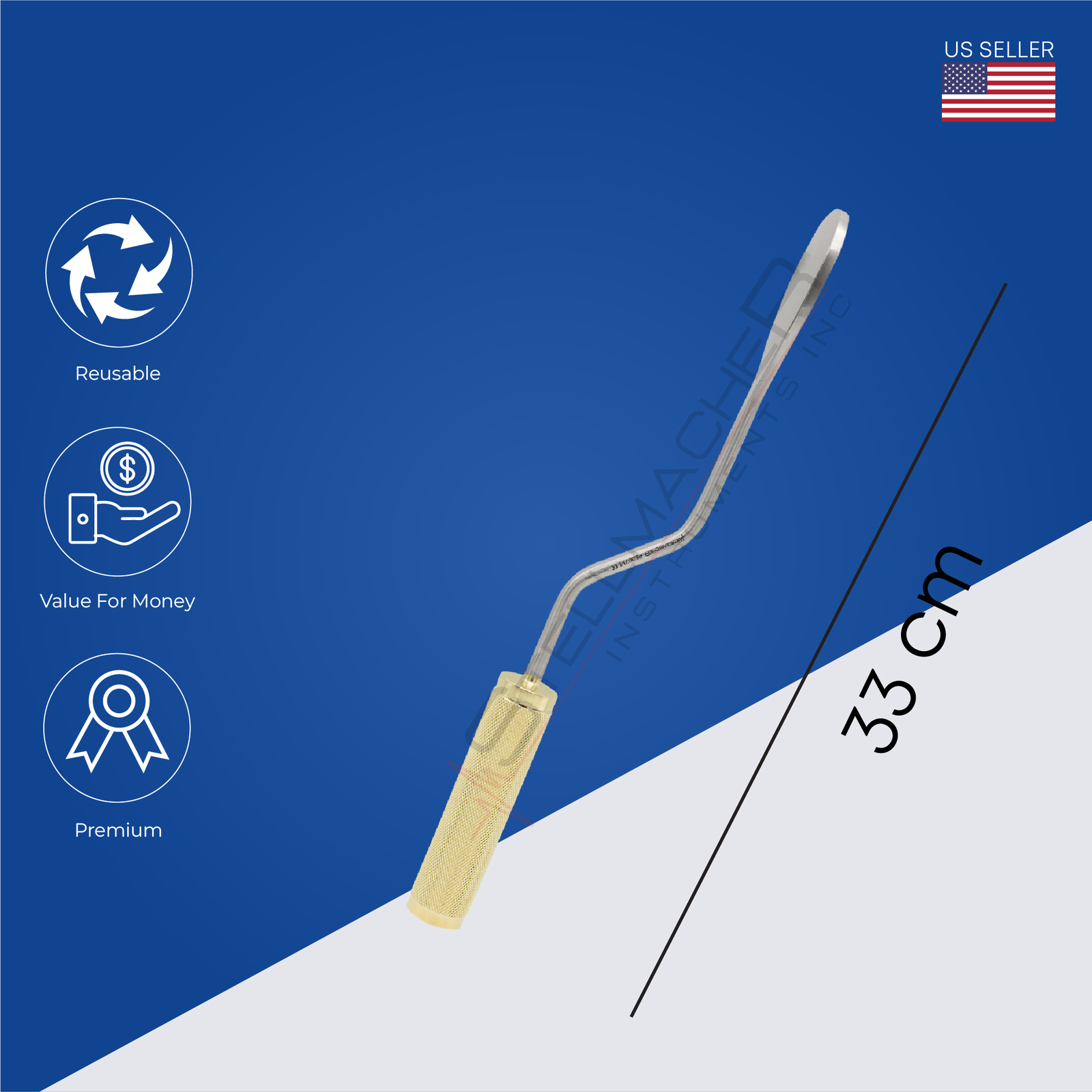 Jacobs Breast Dissector Angled Plastic Surgery Dissectors German Grade 33cm