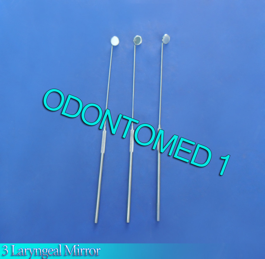 3 Laryngeal Mirror # 2, Dental ENT Surgical Instruments