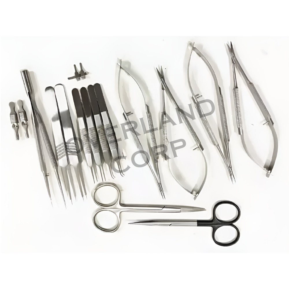 Micro Hand Surgery Basic 17PCS Set of MicroSurgical Instruments Stainless steels