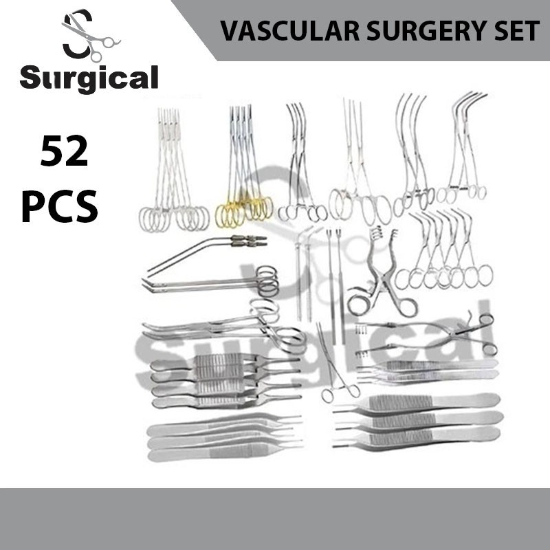 Vascular Surgery Specialty Surgical Instruments Set 52 Pcs