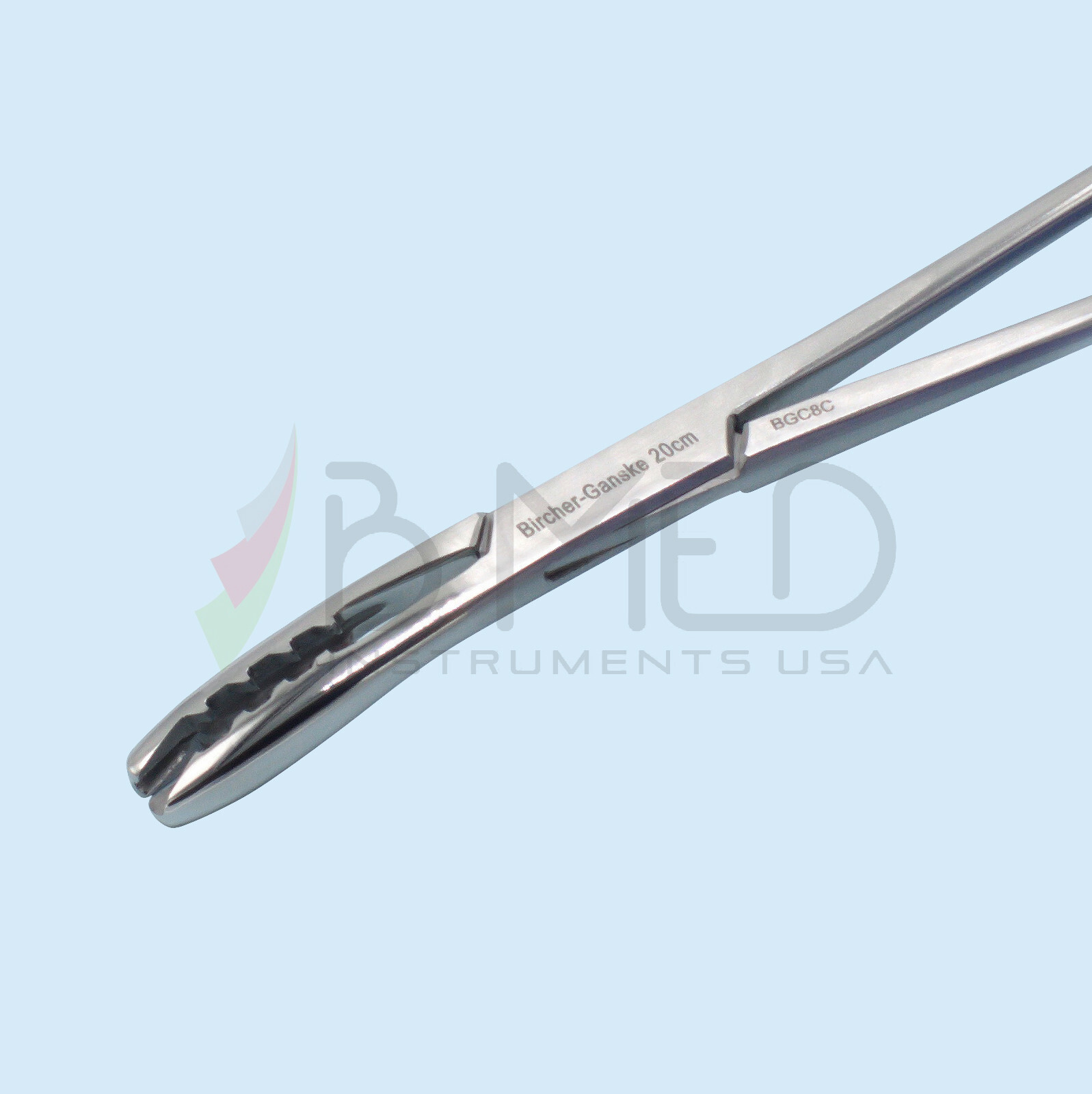 OR Grade Bircher-Ganske Cartilage Seizing Forceps Curved 8″ Orthopedic