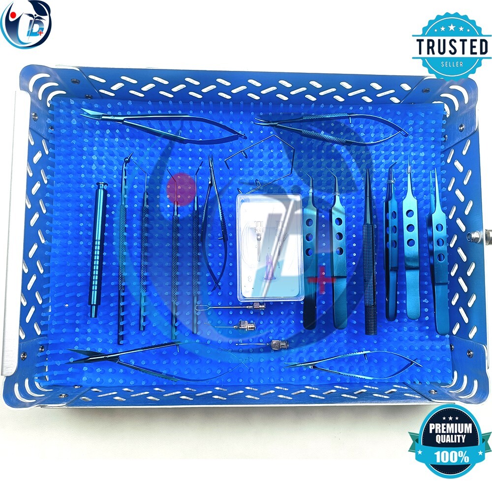 Eye Cataract Titanium coated Set 23 PCS Ophthalmic Surgical Instruments Set