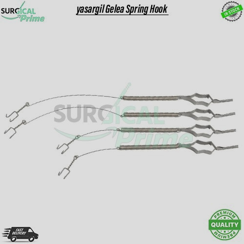 yasargil Gelea Spring Hook Length 31 cm & 41 Cm 4 PCs Set Surgical Instrument