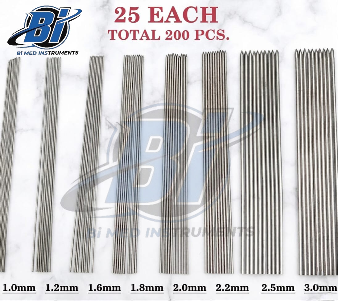 Steinmann Pins 19cm Orthopedic Surgical Instruments Set High Quality