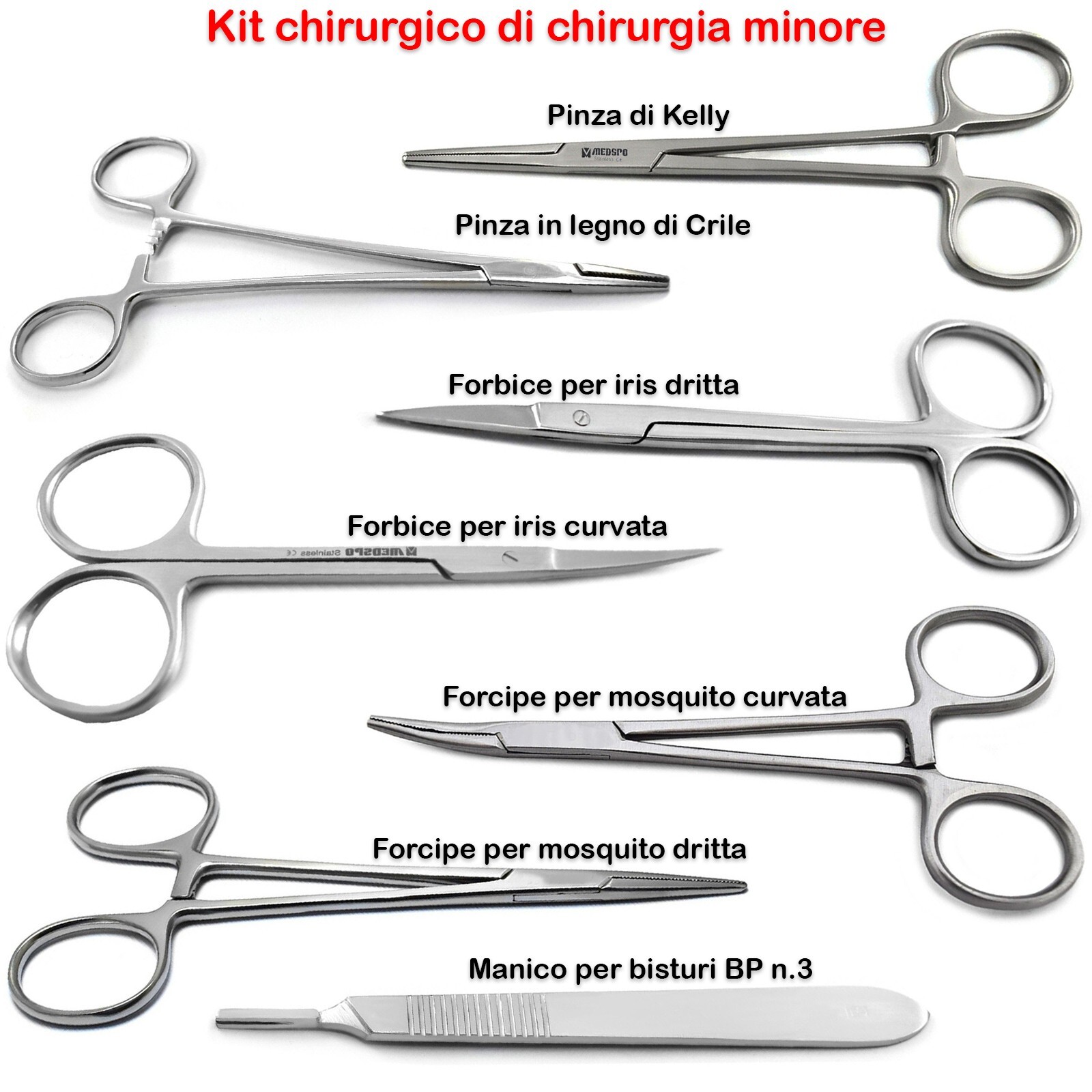 7pcs Veterinary Minor Surgery Kit Surgical Dissection Tools