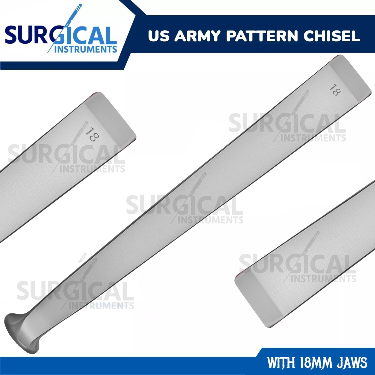 US Army Pattern Chisel Orthopedic Surgical Veterinary 18mm German Grade