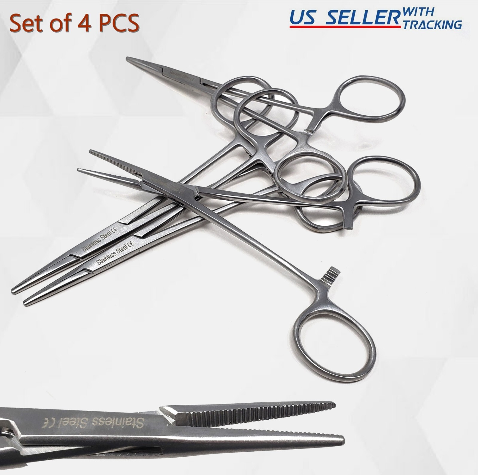 4x Dental Locking Forceps STR Hemostat Surgical Vet 5″ Quality Instruments CE
