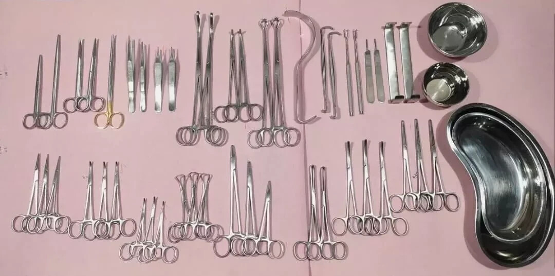 50Pcs New General Surgery Basic Laparotomy Surgical Instruments Set