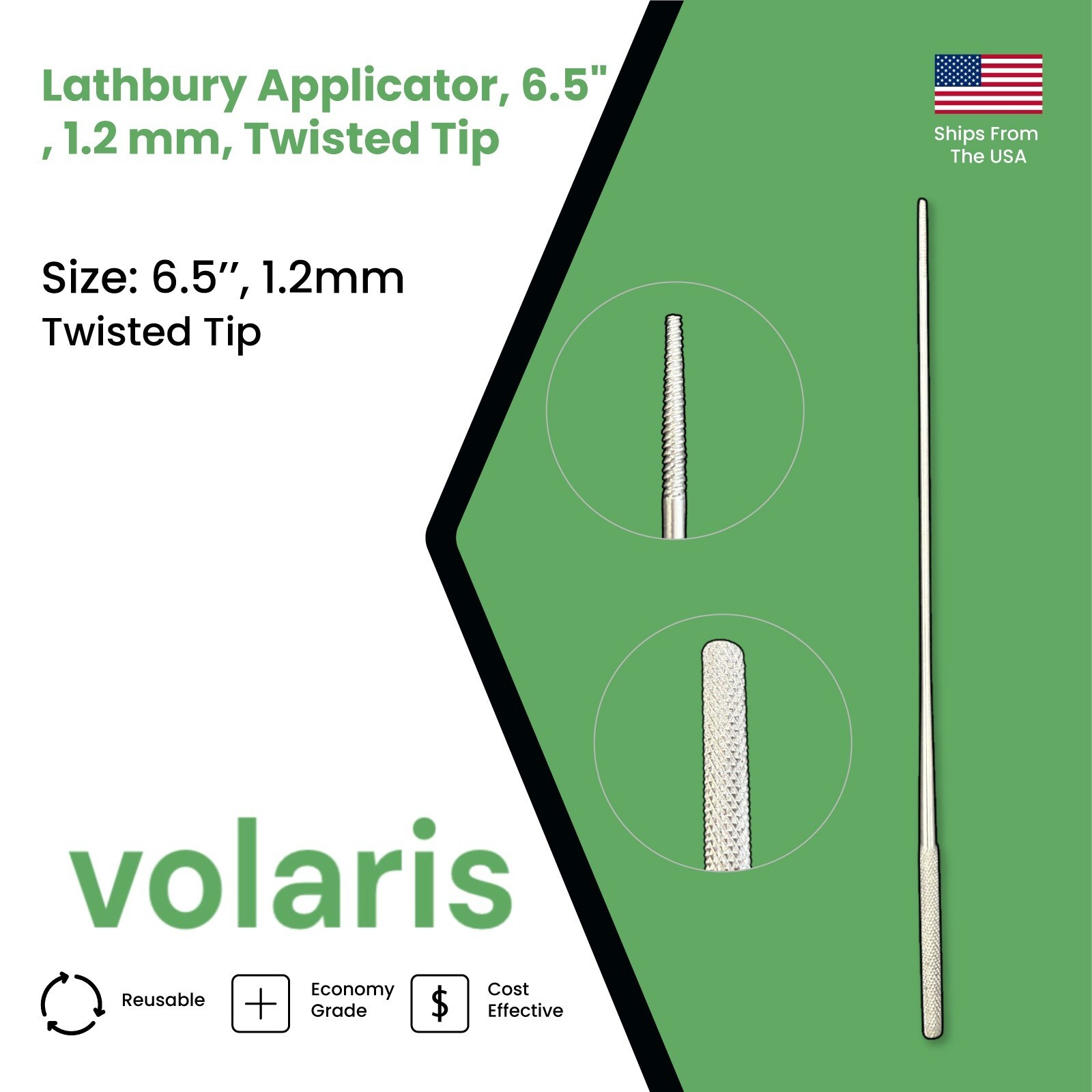 Lathbury Applicator, 6.5″, 1.2 mm, Twisted Tip
