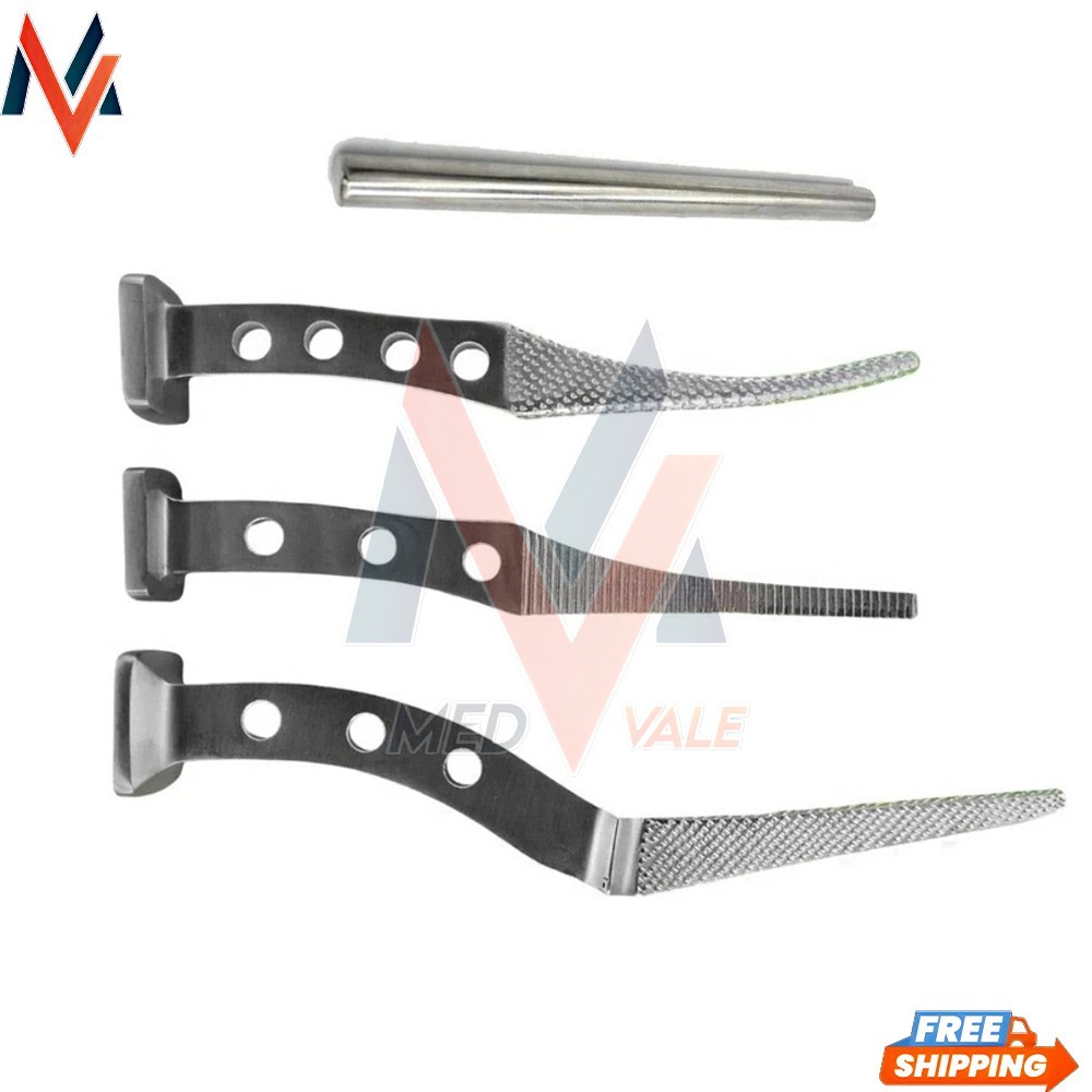 Thompson Hip Rasp Set – 3-Piece Orthopedic Prosthesis Surgery Instruments CE