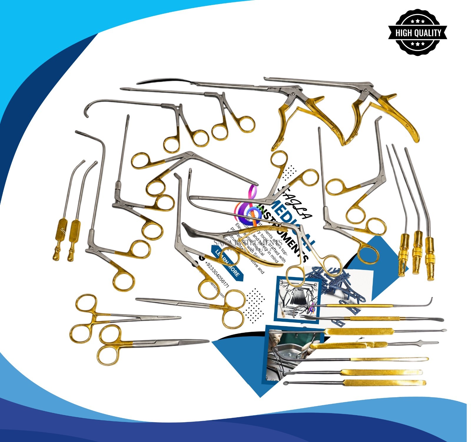 ESS ENT Endoscopic Sinus Surgery Instrument Set A+ German Steel Made BY Sajla.