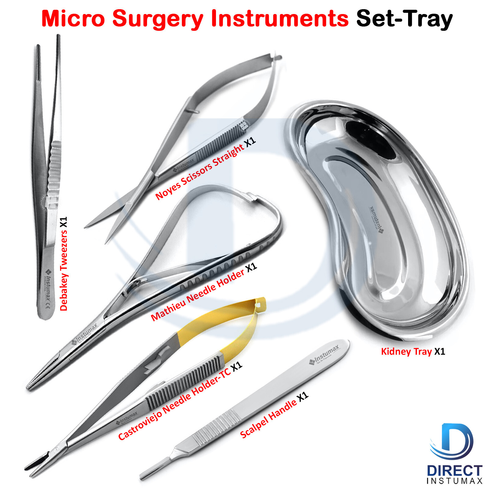 Small Animal Rodent Dissection Kit Micro Surgery Instruments – Set Tray