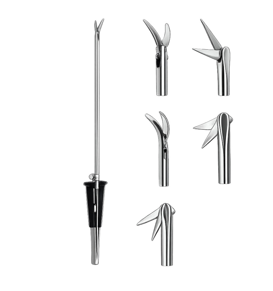 Thoracoscopic MICS VATS Cardiac Scissors Needle Holder Forceps Set 5PCS