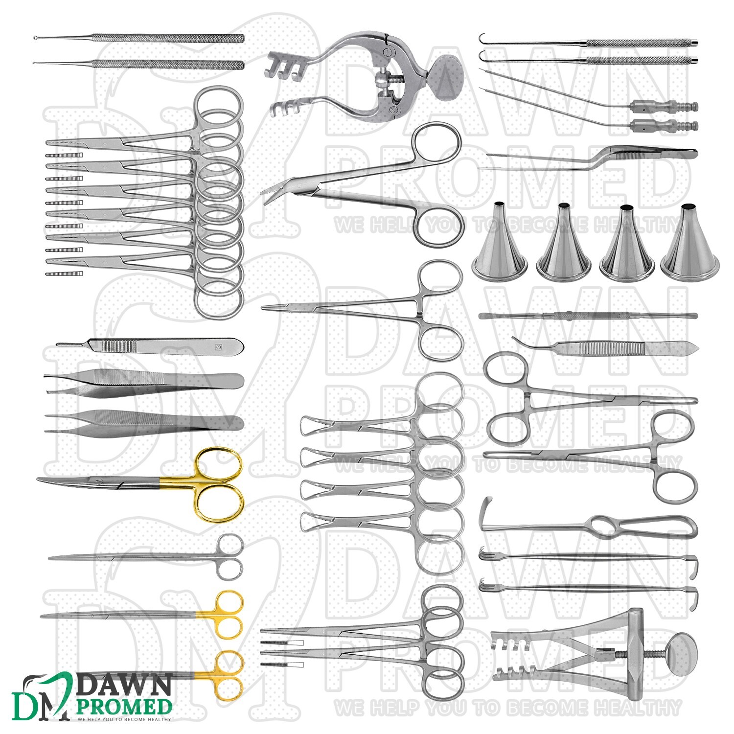 41 Pcs Basic Ear Tools Set Surgical ENT Medical Surgery Instruments German Grade