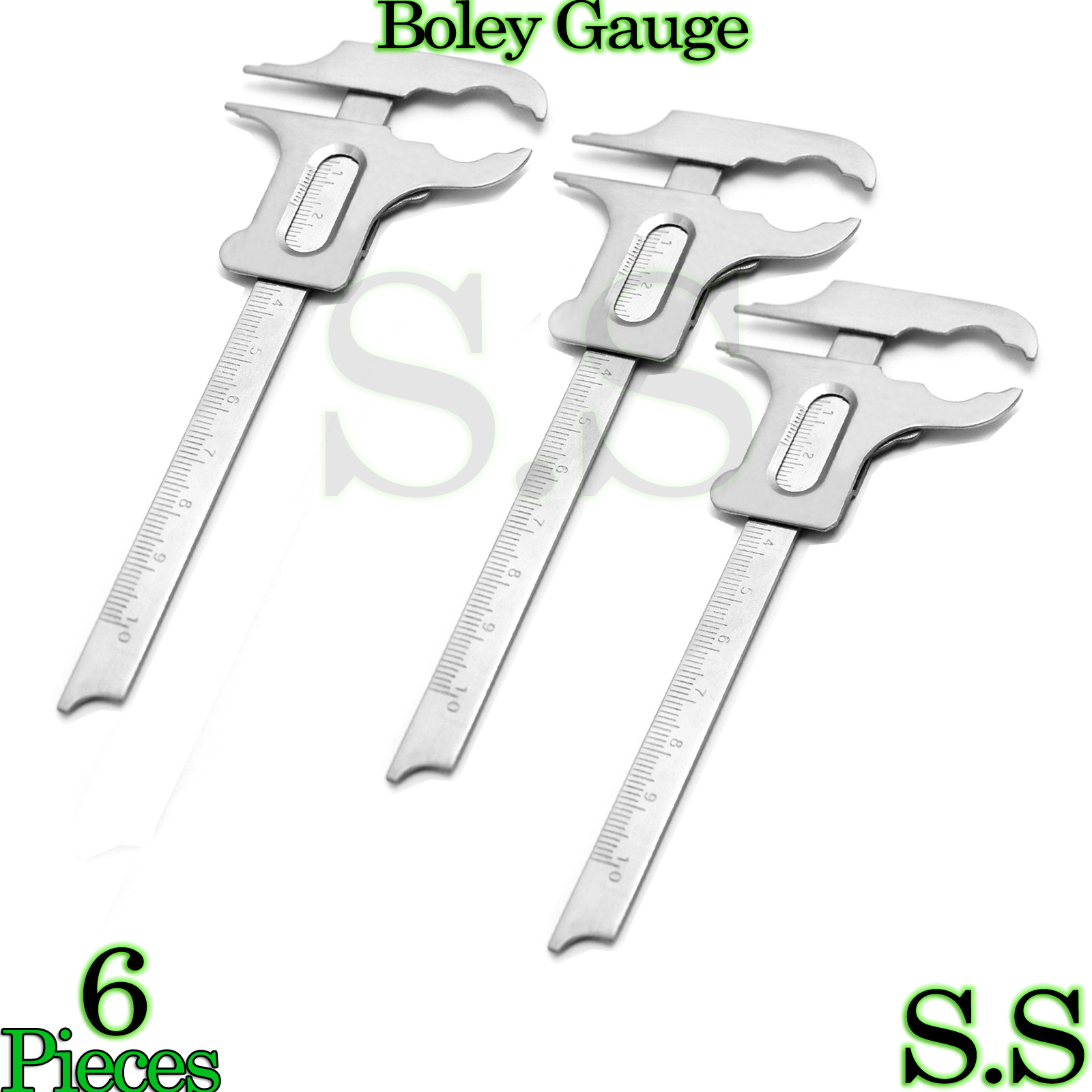 6 BOLEY GAUGE, STAINLESS, DENTAL SURGICAL INSTRUMENTS