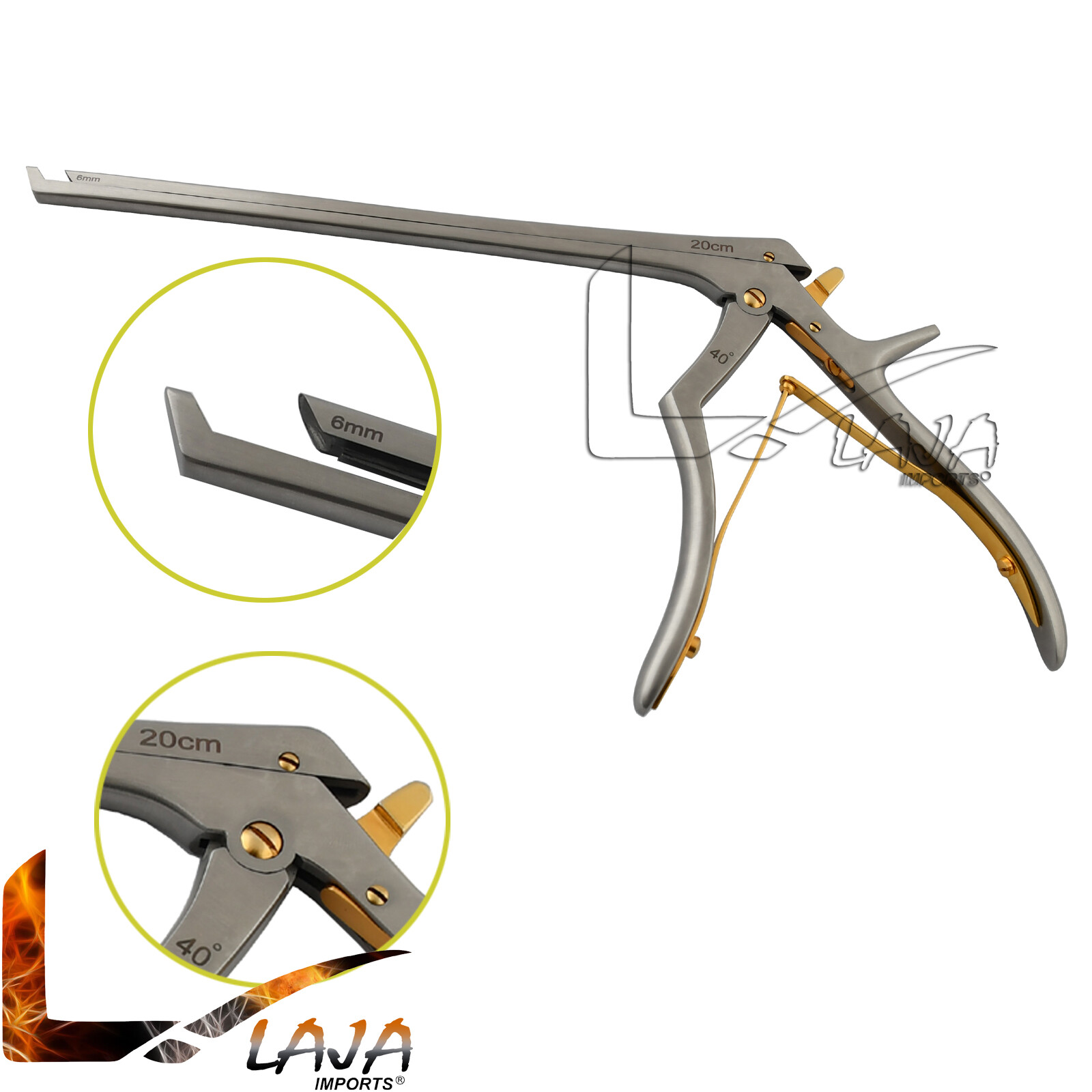 Spinal Kerrison Laminectomy Rongeur 20cm 6mm Upward 40 Degree Orthopedic OP-048