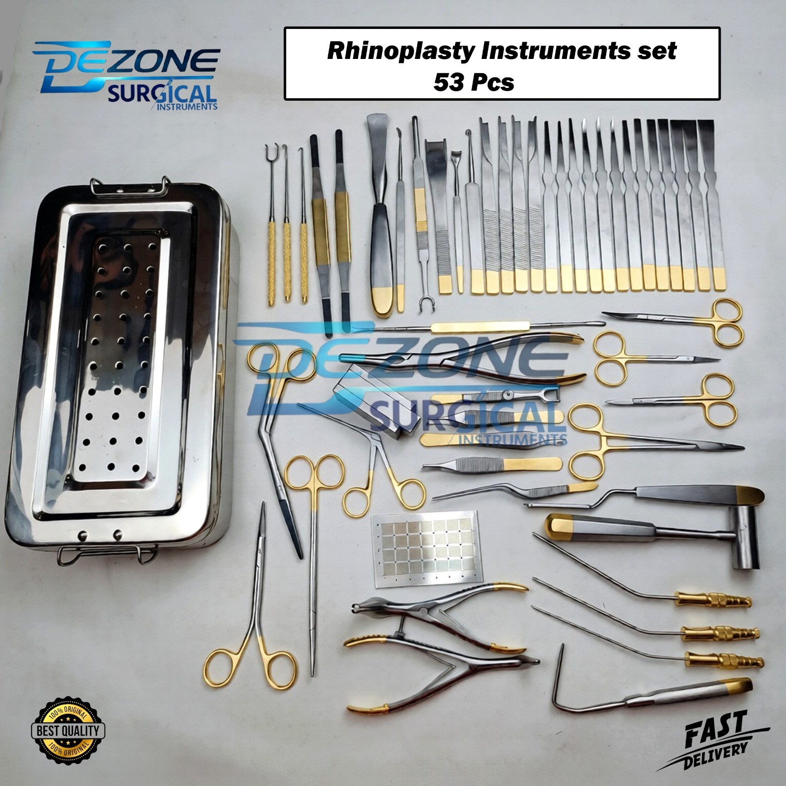 Rhinoplasty Instrument Set of 53 Pcs – Nose Surgery, Plastic Surgery Instruments