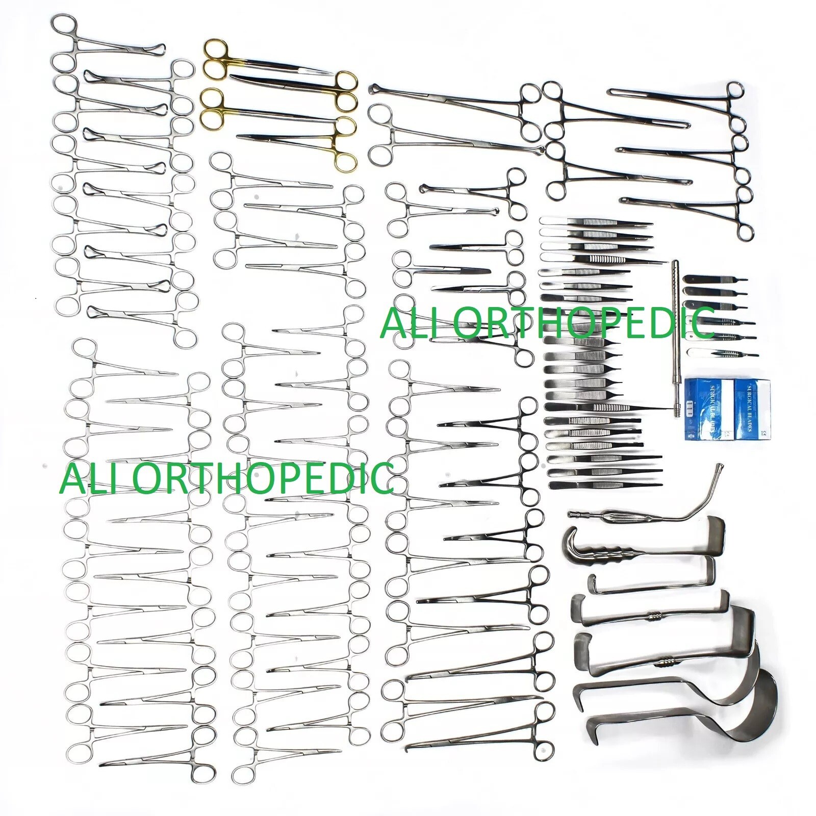 Laparotomy instruments Set of 108 Pcs Medical Surgical Abdominal Surgery Set A++
