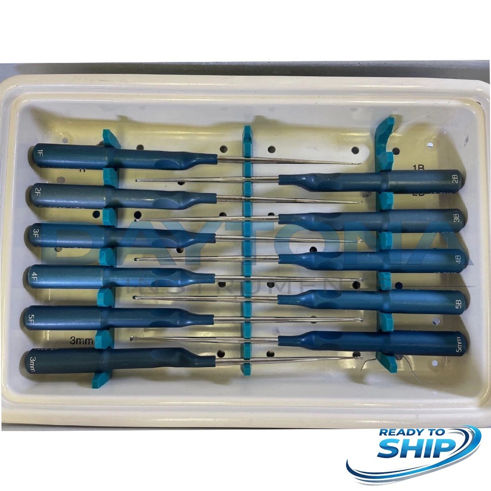 Set of 11 Codman MicroSect Curettes MIS Spine Curettes Cervical Neuro Orthopedic