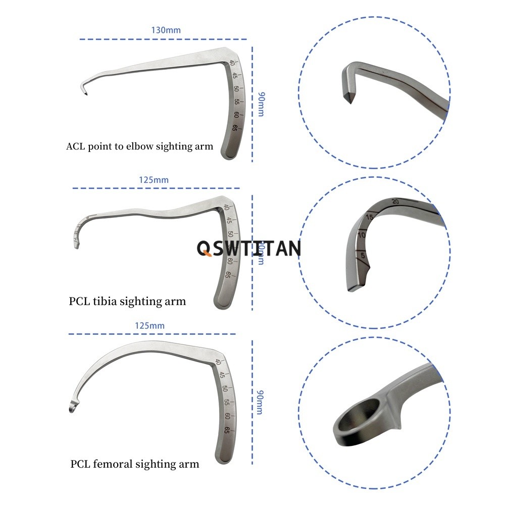 ACL-PCL Reconstruction Instrument Set Arthroscopy ACL Drill Guide Instruments