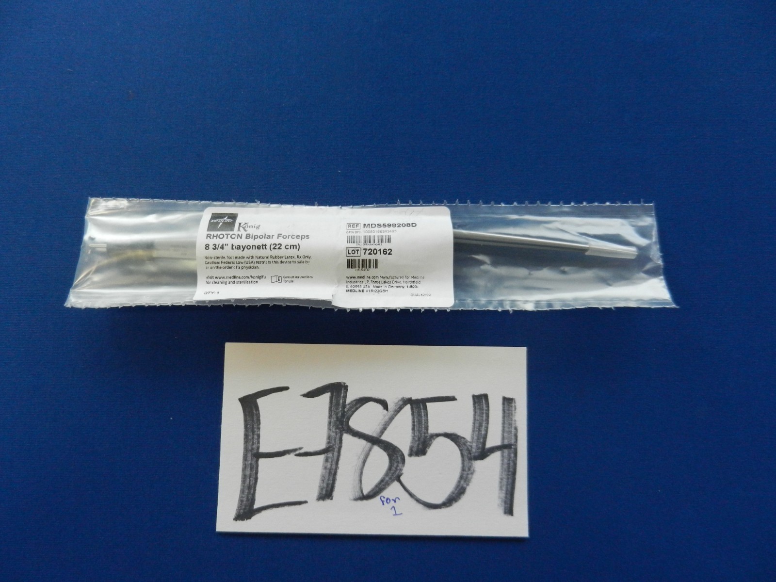 ***NEW*** Konig MDS598208D Rhoton Bipolar Bayonet Forceps 22cm Overall Length