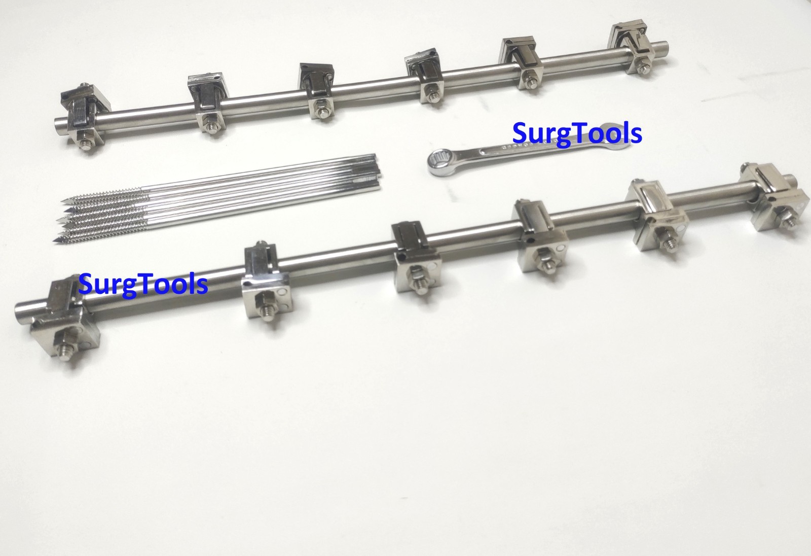 4.0 Tibia AO External Fixator Set with Schanz Pins and Key