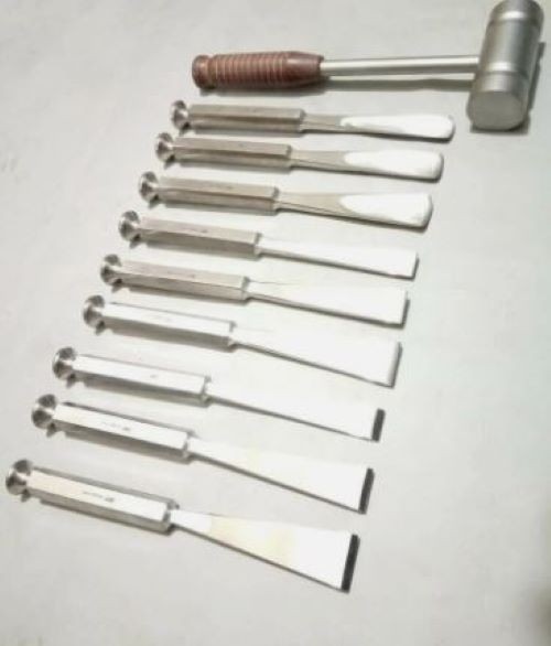 Osteotome Bone Chisel Fiber Handle Orthopedic Surgical instrument 10pcs