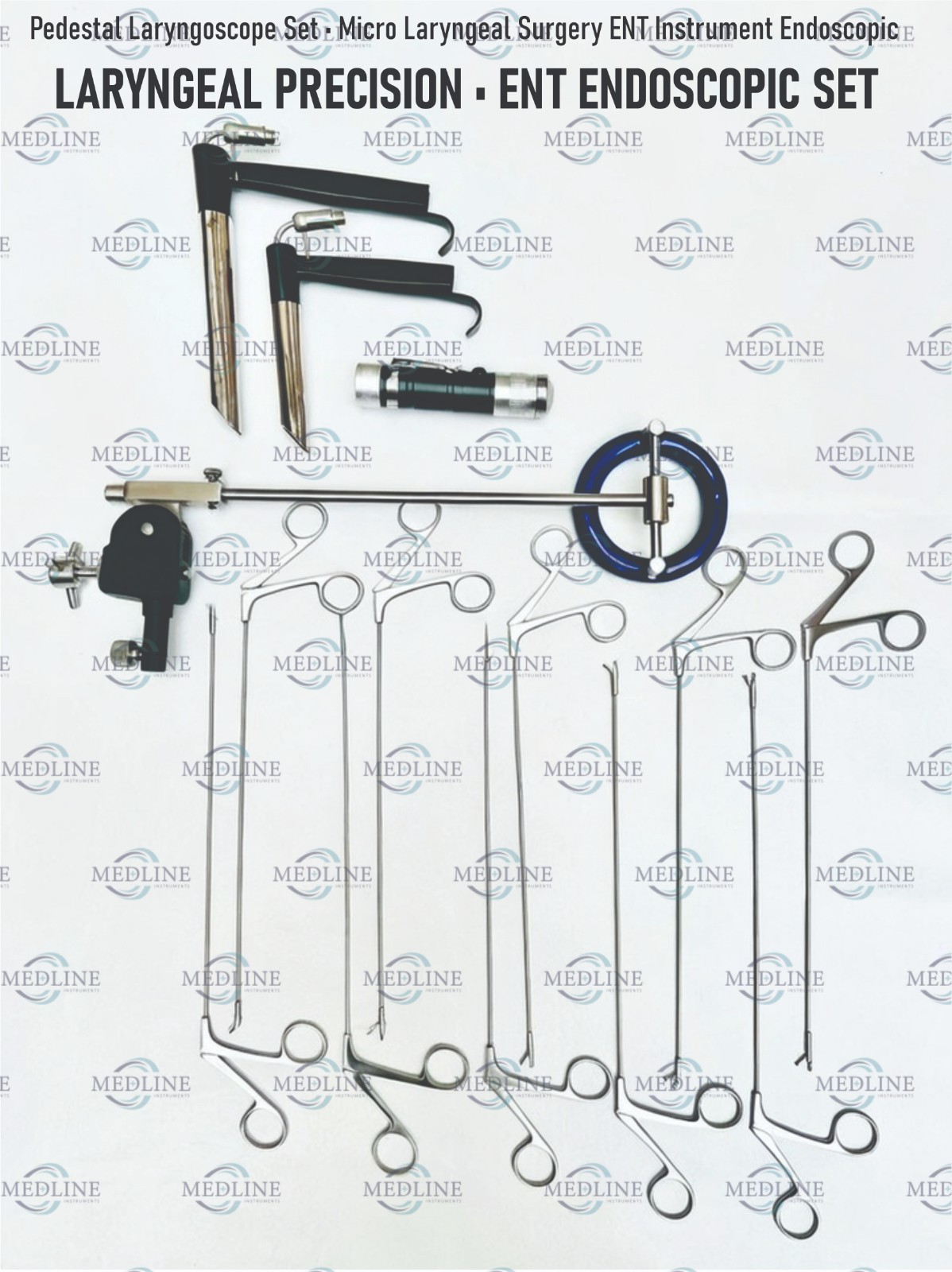 Pedestal Laryngoscope Set of Micro Laryngeal Surgery ENT Instrument Endoscopic