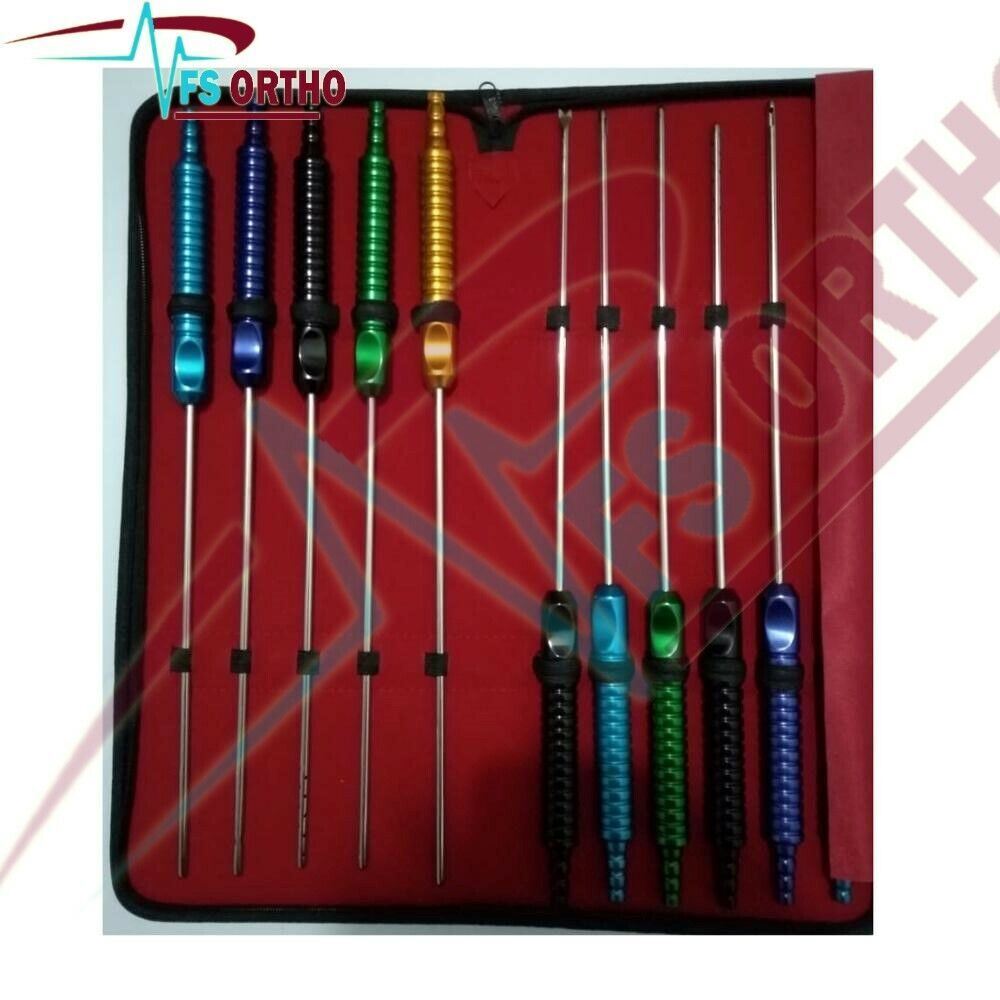 Fixed Handle Liposuction Cannulas 11 Pcs Set Plastic surgery Surgical instrument