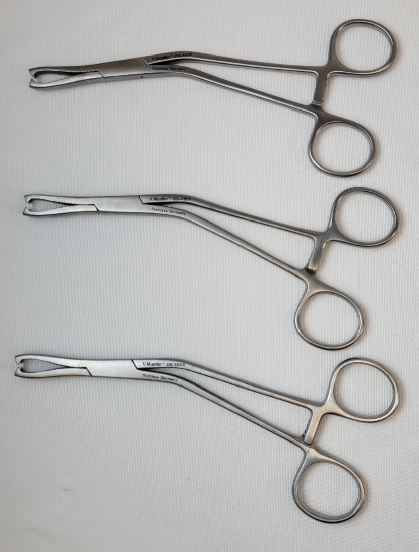 Set of 3 V.Mueller OS-4800 Orthopedic Dingman Bone Holding Forceps 7″