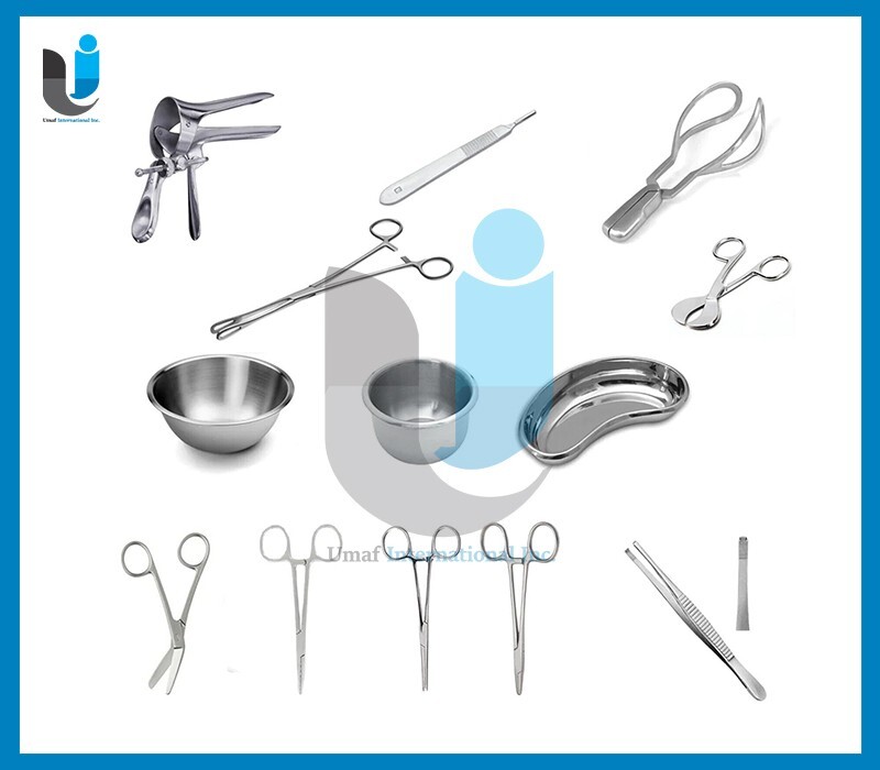 BASIC Delivery set Surgical Intsruments gynecology physiology surgery set 17Pcs