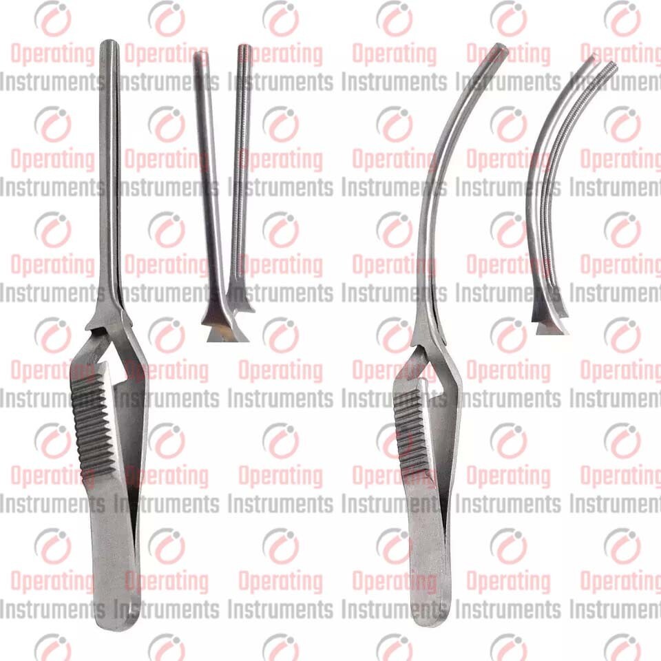 Vascular DeBakey Bulldog Clamp Curved/Straight Surgical Instrument 8 PCS Set
