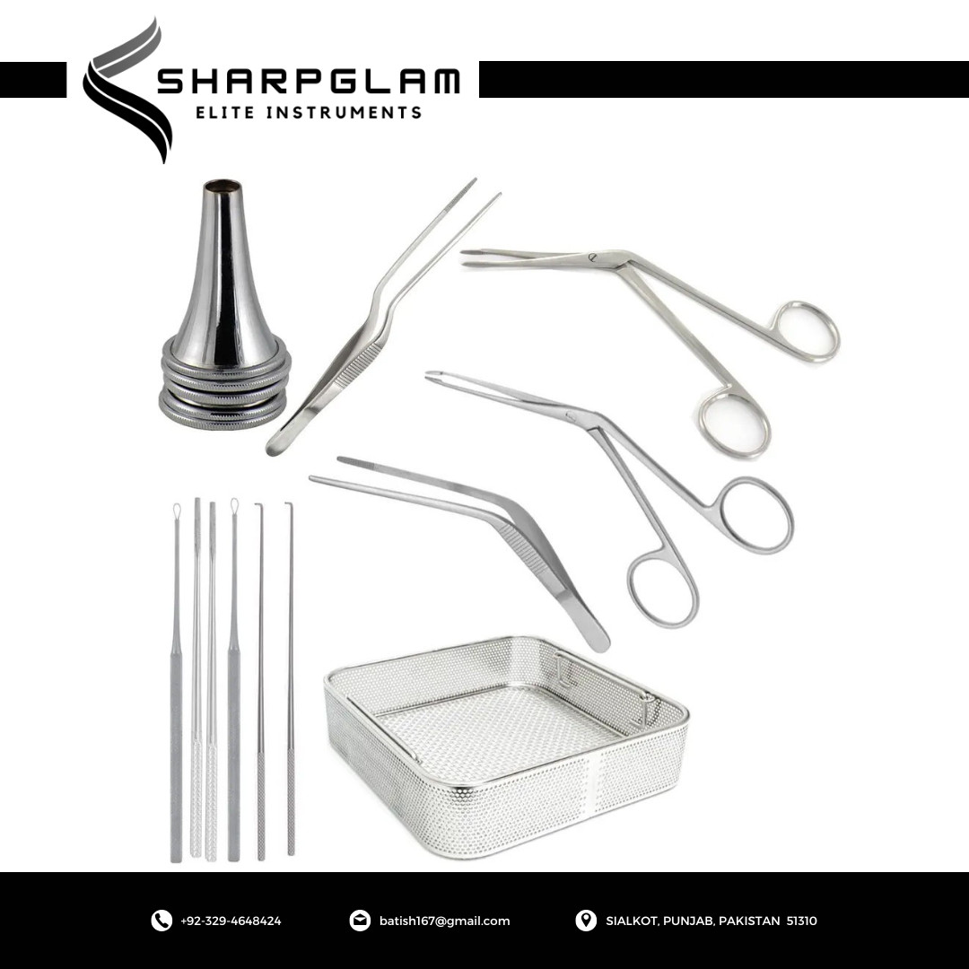 SHARPGLAM 12Pcs Ear Foreign Body Removal ENT Surgical Instrument Set