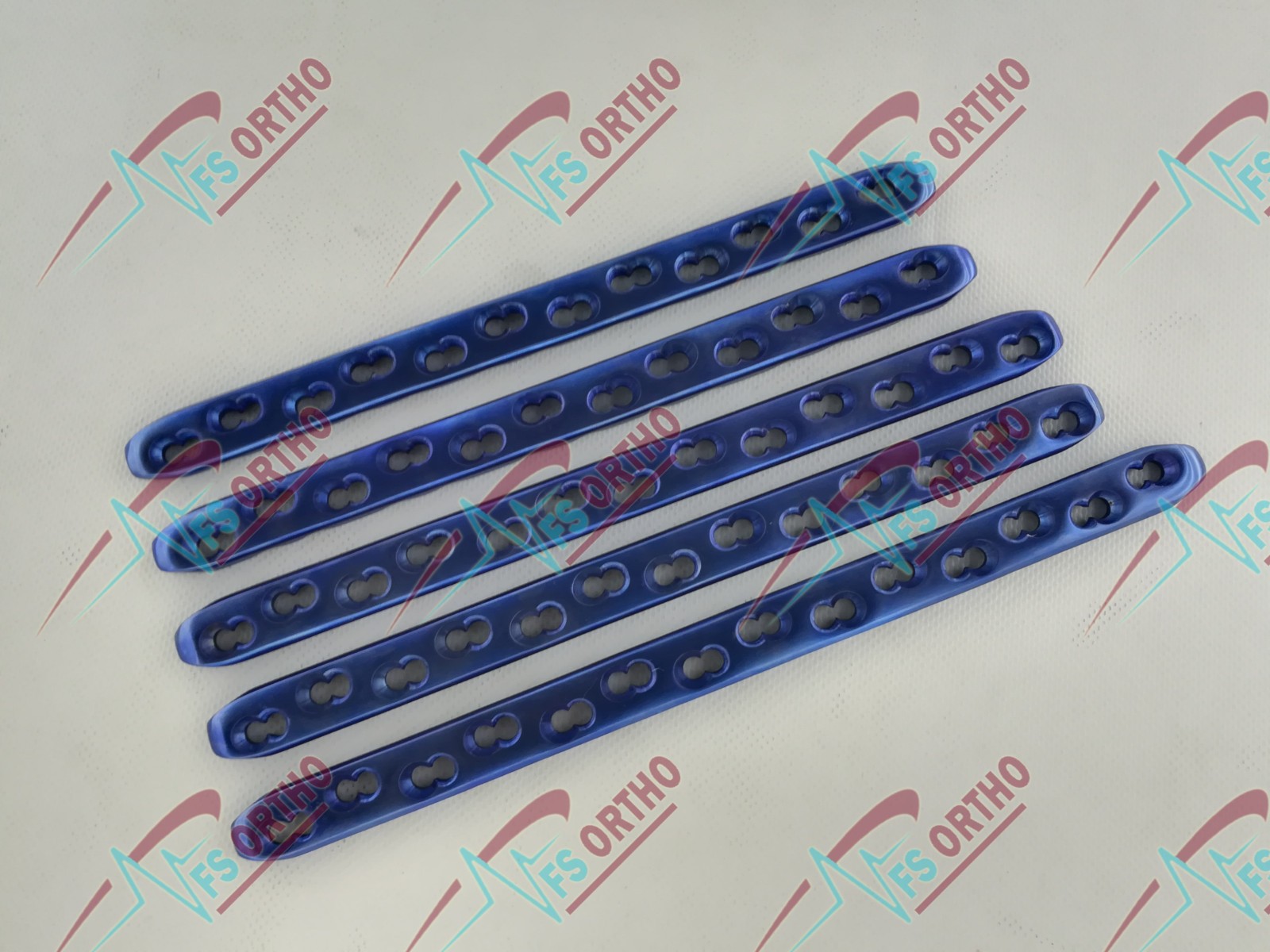 Locking 5mm Broad Plate 12 to 24 Holes & 5mm LCP screw(54 Pcs) Titanium G5