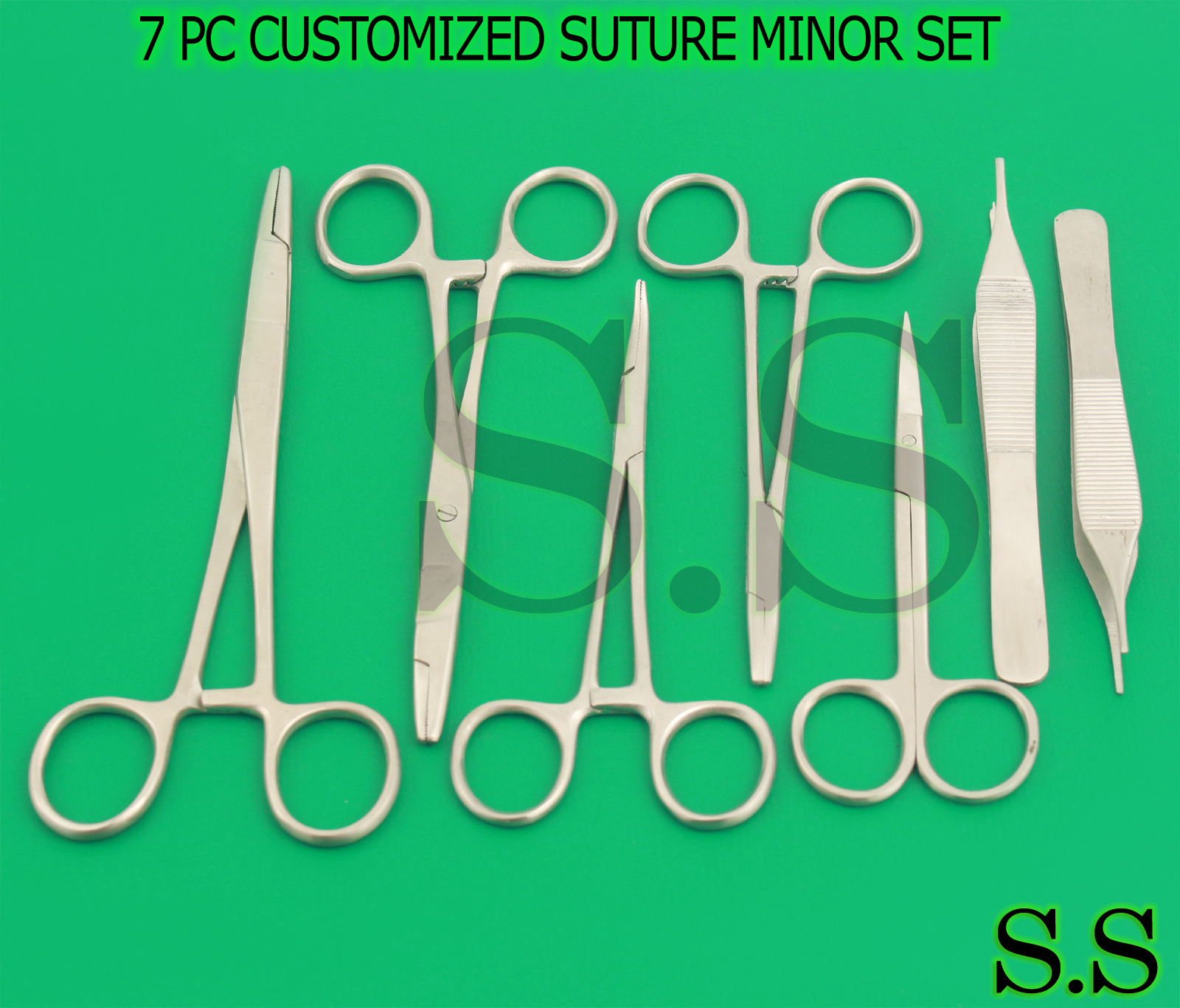 7 PC CUSTOMIZED SUTURE MINOR KIT SURGICAL INSTRUMENTS