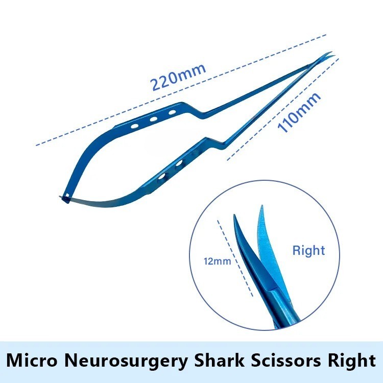 Micro Scissors Shark Blade Microsurgical Scissors Micro Neurosurgery Instruments