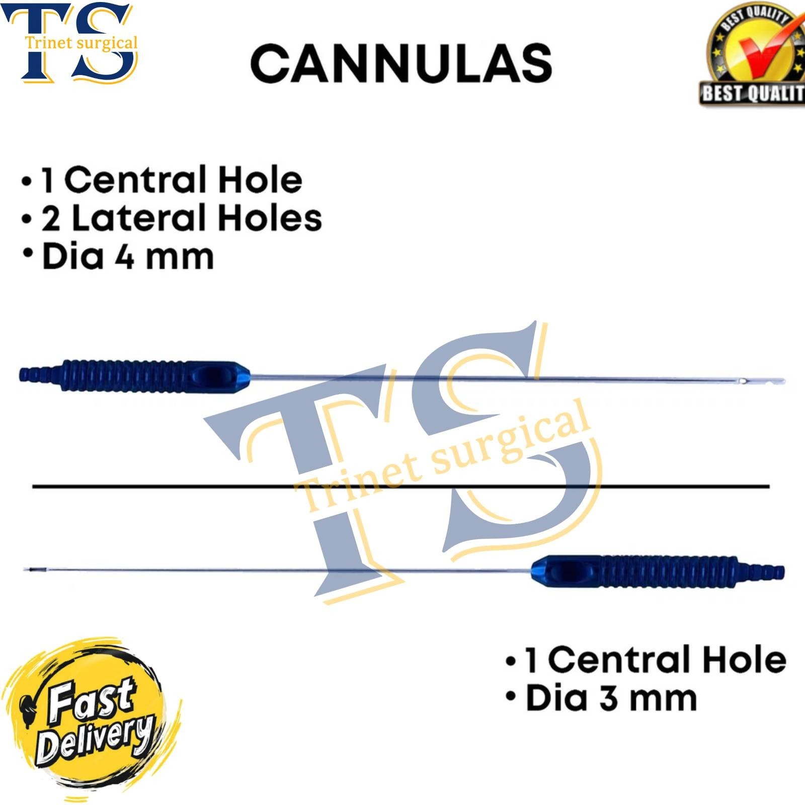 Liposuction Cannulas Fat Transfer Fixed Handle Cosmetic Surgery Kit 11 Pcs