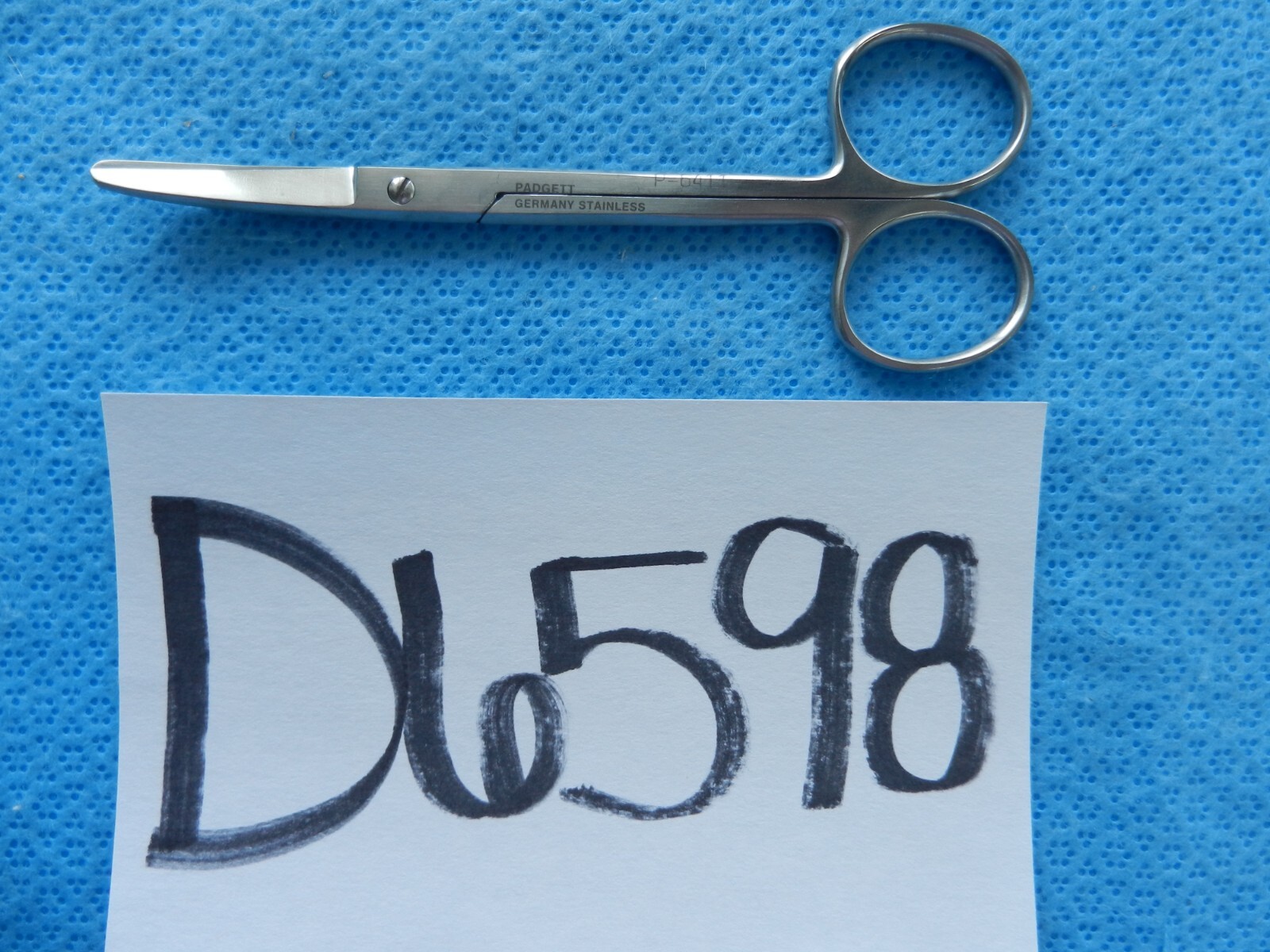 D6598 Padgett ENT Blunt Curved Surgical Scissors 12.7cm P6411