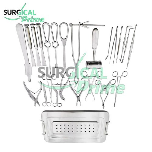 Basic Orthopedic Surgery Set of 25 PCS of Surgical Instruments With Box