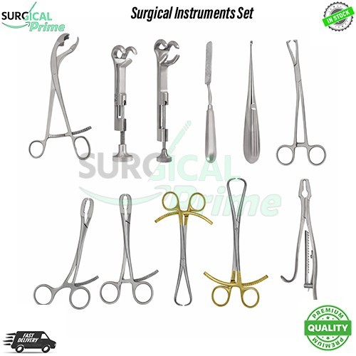 10 Pcs Custom Made Orthopedic Surgery Kit Surgical Instruments Set German Grade
