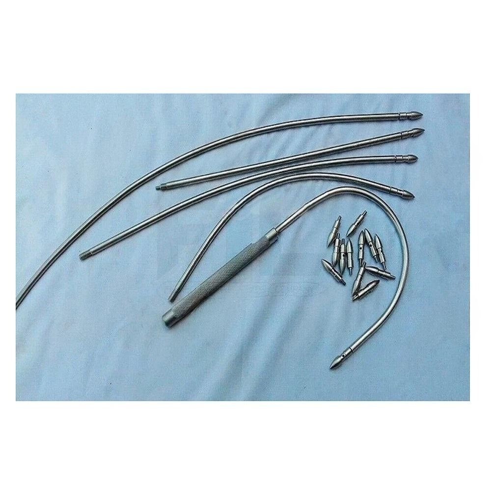 Vascular Set Fistula Tunneler Set 11 PCs Stainless Steel Manual Orthopedic surgi