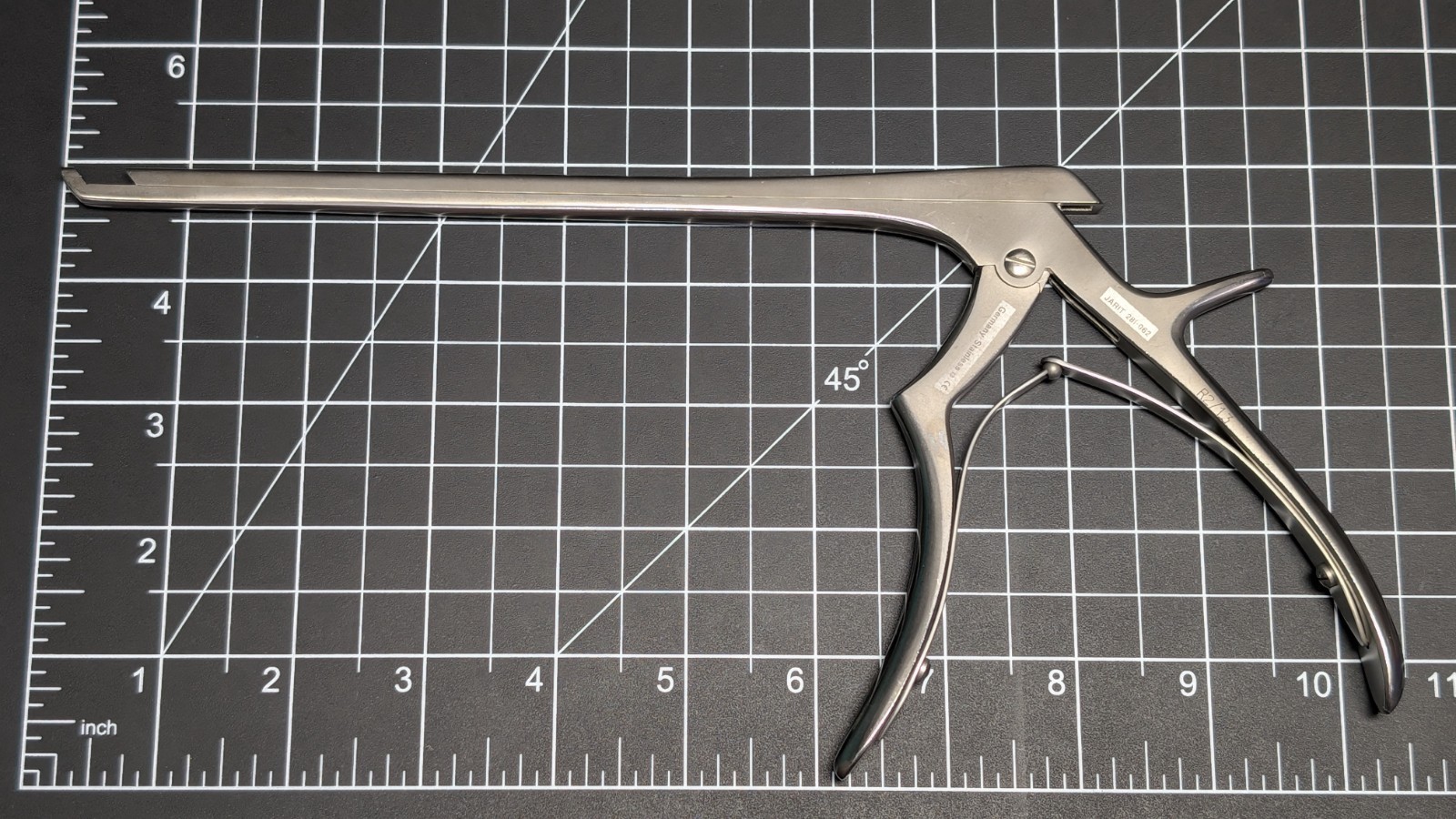 Jarit 281-062 4mm 40° 8″ Surgical Kerrison Micro Rongeur orthopedic spine neuro