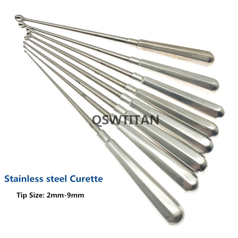Stainless Steel Bone Curette 2mm-10mm Orthopedics Instruments Bone Spoon Tools